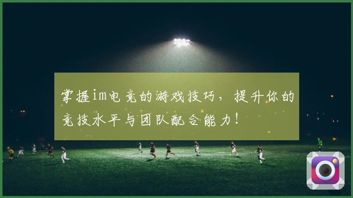 掌握im电竞的游戏技巧，提升你的竞技水平与团队配合能力！